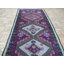 Tapis de couloir en laine noué à la main mauve en Tapis décoratif laine noué à la main de conception unique 3 pi 9 po x 9 pi 9 po Corentin