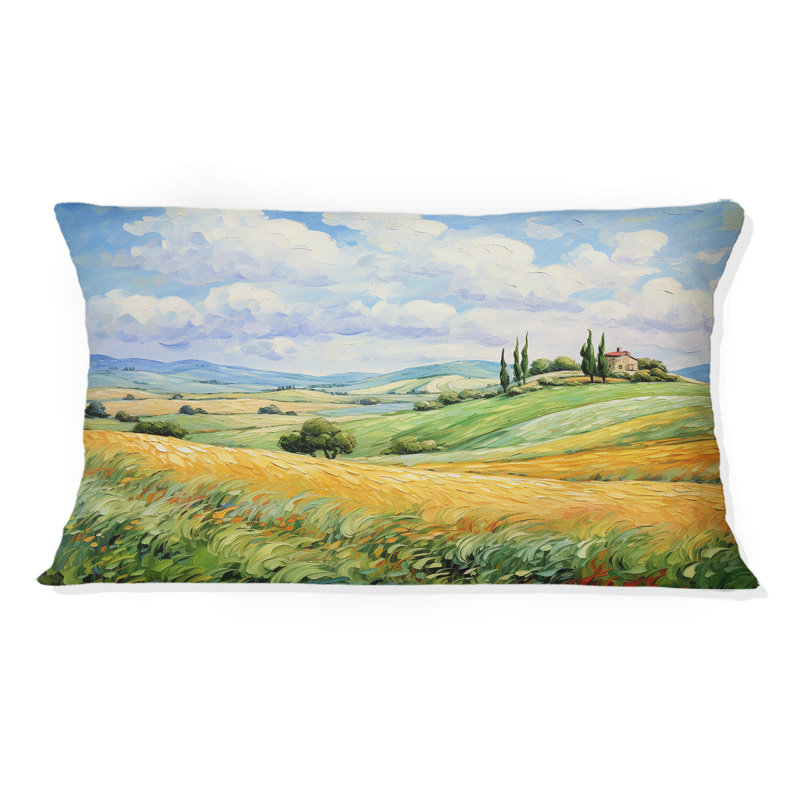 Vangogh Rolling Hills I - Coussin décoratif imprimé Vangogh