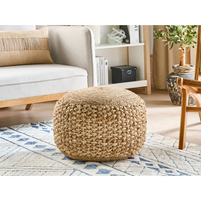 Brogdon 50cm Wide Round Pouf Ottoman