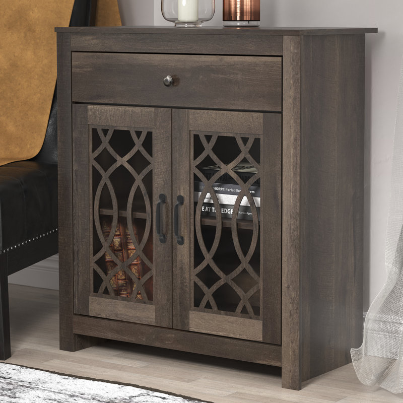 Allivia 35.4'' Tall Accent Cabinet, Dusty Gray Oak