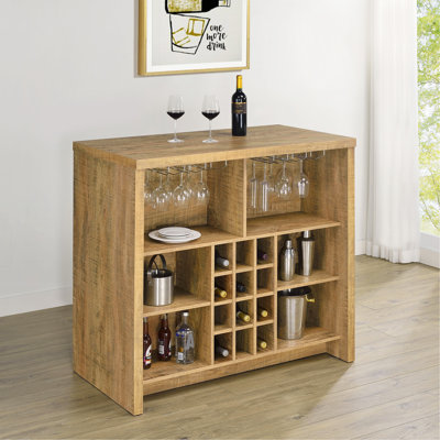 Bar de maison autoportant en bois d'ingénierie Irving Mango