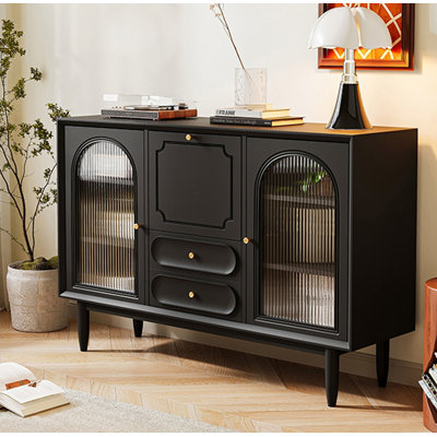 Scandinavian-style Solid Wood Multi-function Sideboard