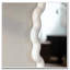 Miroir mural blanc festonné