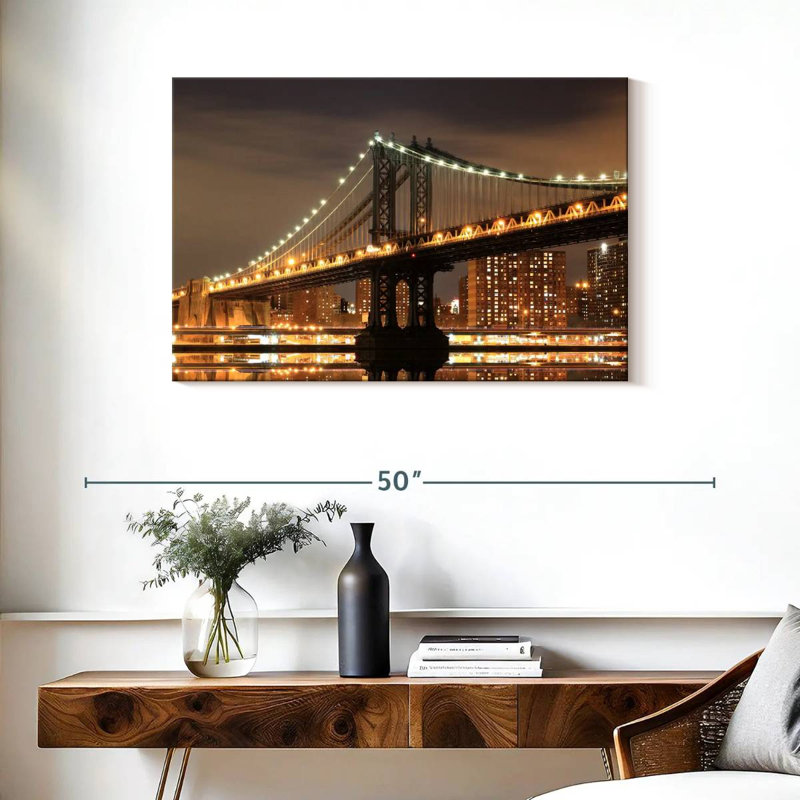Lilie Manhattan Bridge Skyline, 24" H x 36" W