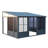 Gazebo Penguin Florence Wall Mounted Solarium 10 Ft x 12 Ft Metal Roof In Slate-63415567-91327406