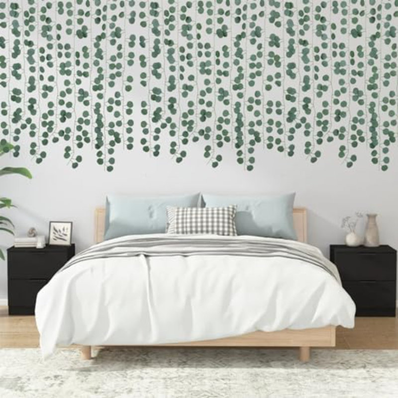 86 pieds 12 rangées de feuilles d'eucalyptus artificiel vigne suspendue guirlande d'eucalyptus pour la maison cuisine bureau mariage décoration murale