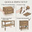 Ensemble de table de chevet moderne 22 po avec 2 tiroirs à fermeture en douceur, placage de chêne, pieds en bois massif, assemblage rapide sans outils, table de chevet avec rangement, table de bout minimaliste-1935035895-1939095148
