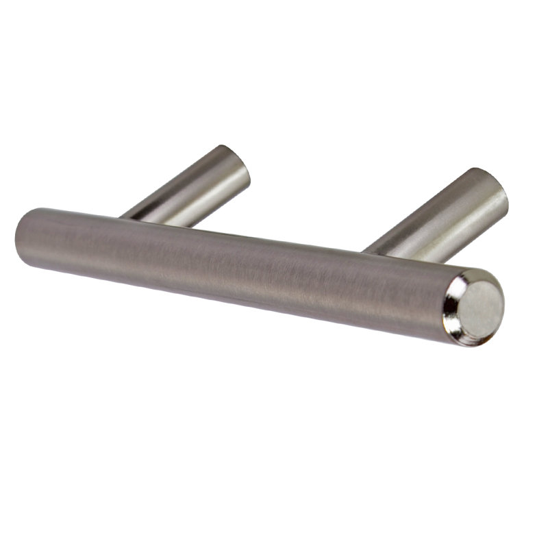 Satin Nickel Modern Bar Pulls with Mounting Hardware, 10-Pack