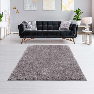Tapis à poils longs en polyester tissé à la machine Modern