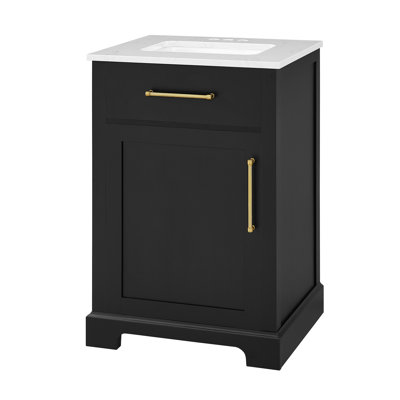Dahen 24'' Single Bathroom Vanity with Engineered Stone Top