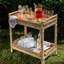 Provence Rattan Bar Cart - Whitewash/Light Brown