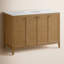 Benita 48" Rattan and Oak Bathroom Vanity