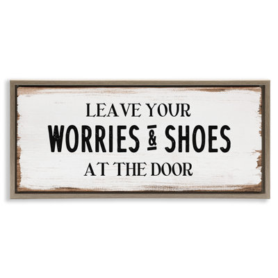 Préoccupations et chaussures à la porte