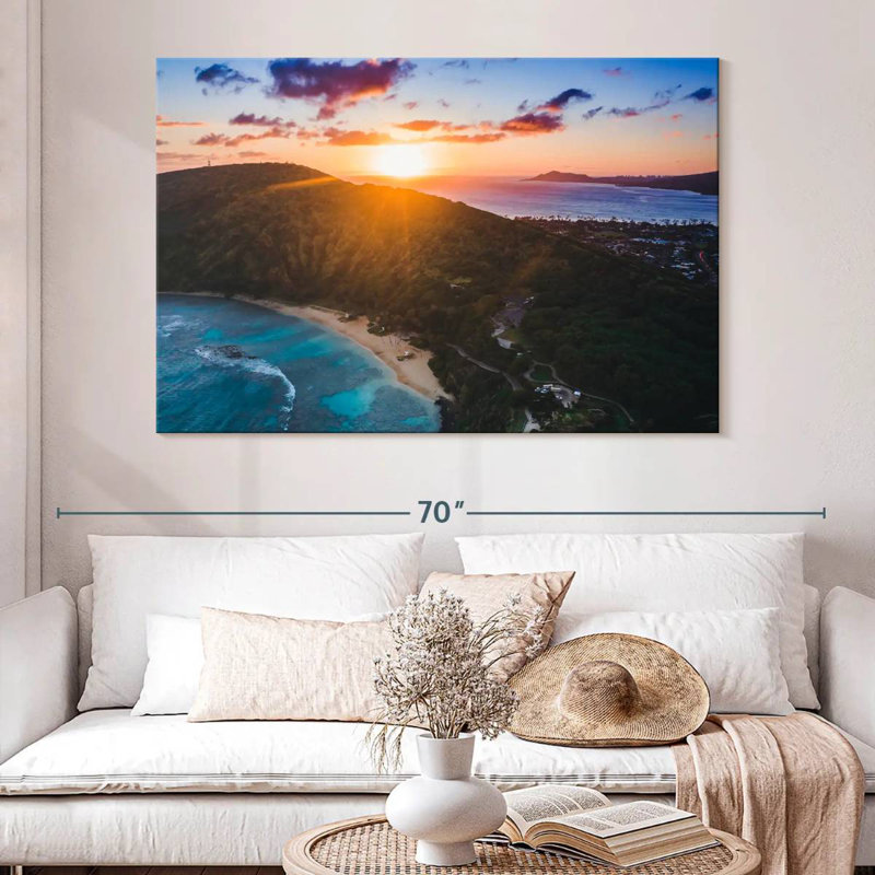 Coucher de soleil Gillard Hanauma Bay, H 34 po x l 51 po
