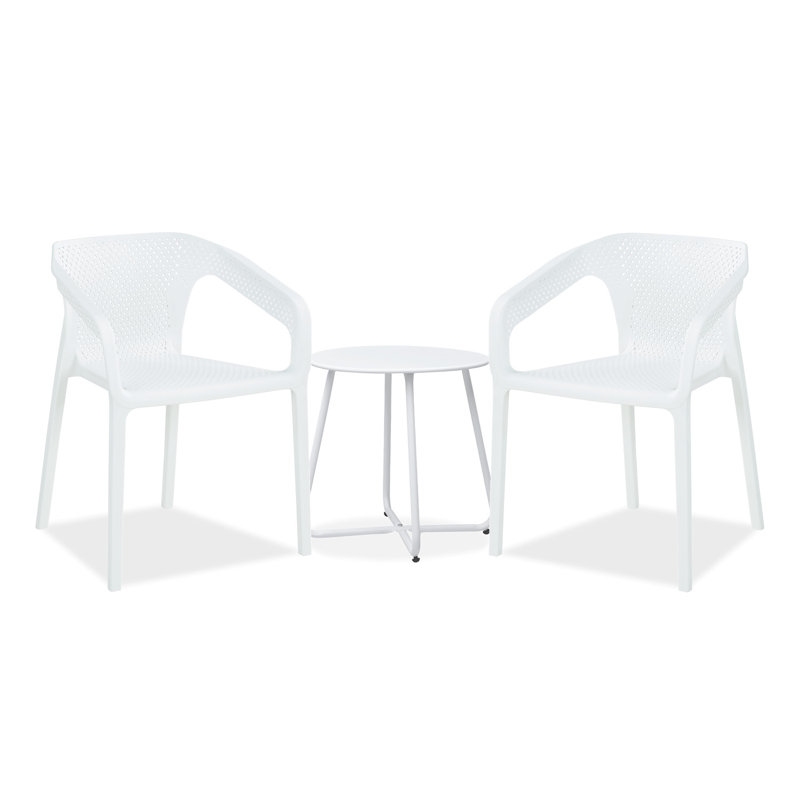 Outdoor Norino Plastic 2 - Person Seating Group, White