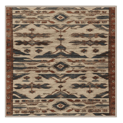 Machine Washable Turkish Brown Area Rug