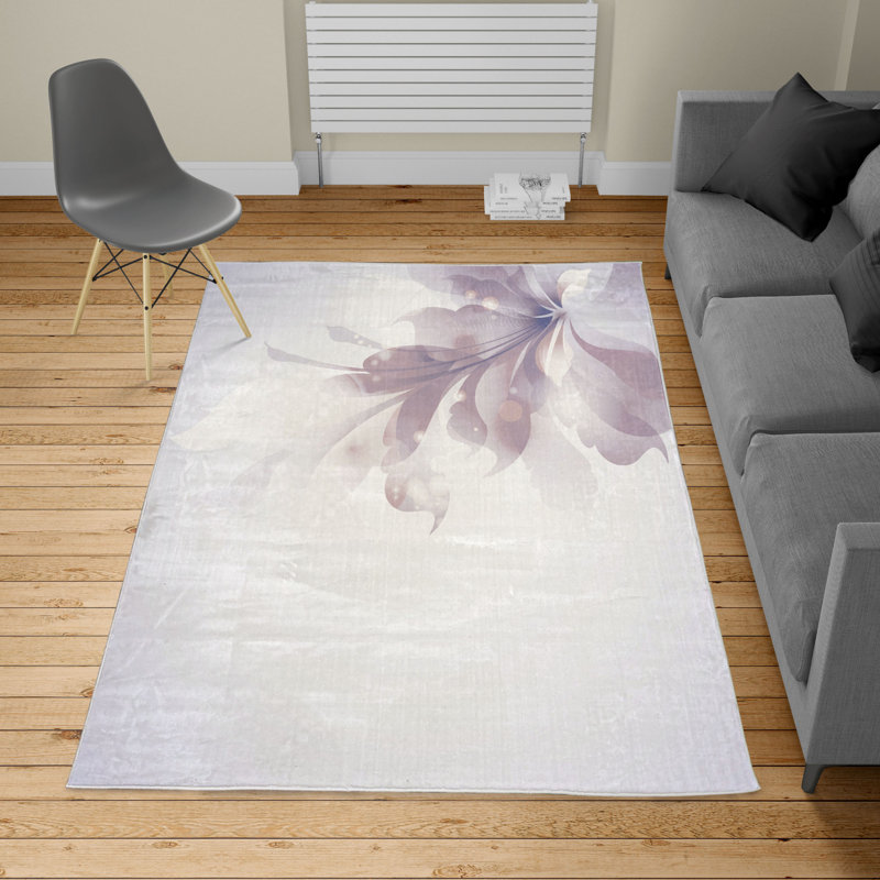 Tapis bleu lavande Ambesonne, Rectangle 5 pi 2 po x 7 pi 6 po
