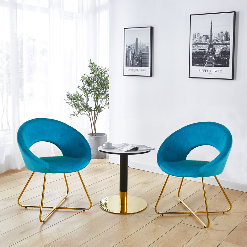 Ensemble de fauteuils en velours Mid-Century