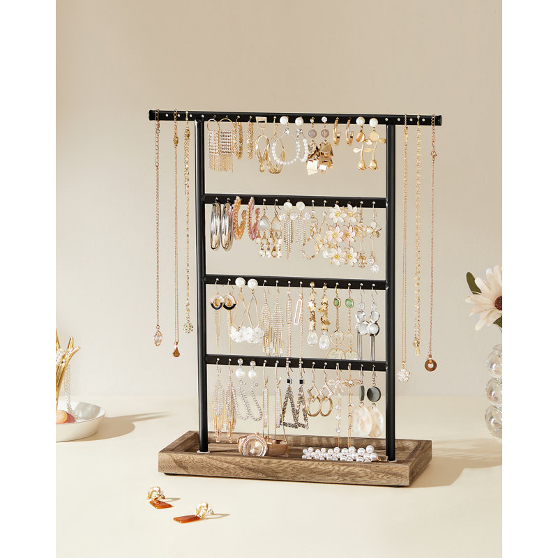 Antich Steel Jewelry Stand +, Black