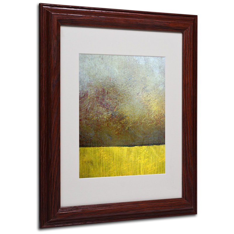 Earth Study II Abstract Canvas Art with Dark Wood Frame