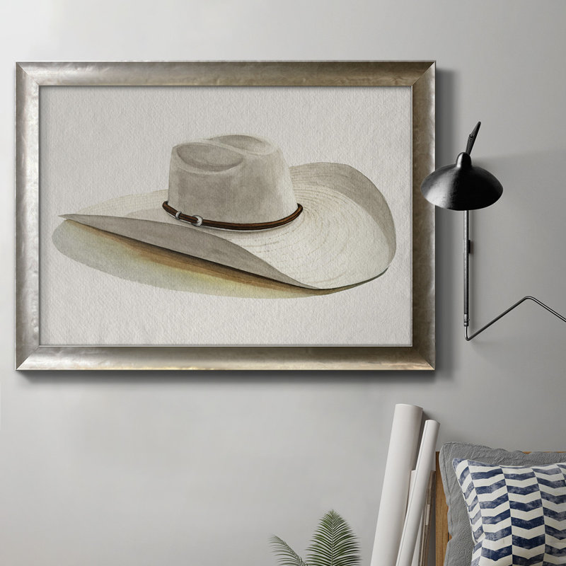 Cowboy Hat II - Toile encadrée de qualité supérieure - prête à être accrochée, H 16 po x l 20 po