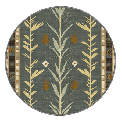 Washable Desert Flora Southwestern Area Rug