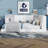 Twin Size Corner Bed With Drawers And Bookcase-108845262