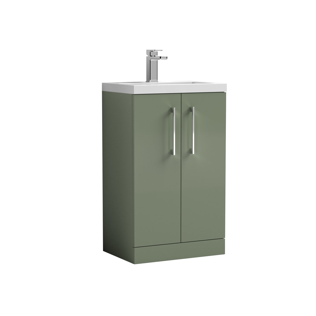 Arno 505mm Single Bathroom Vanity with Drop In Polymarble Basin