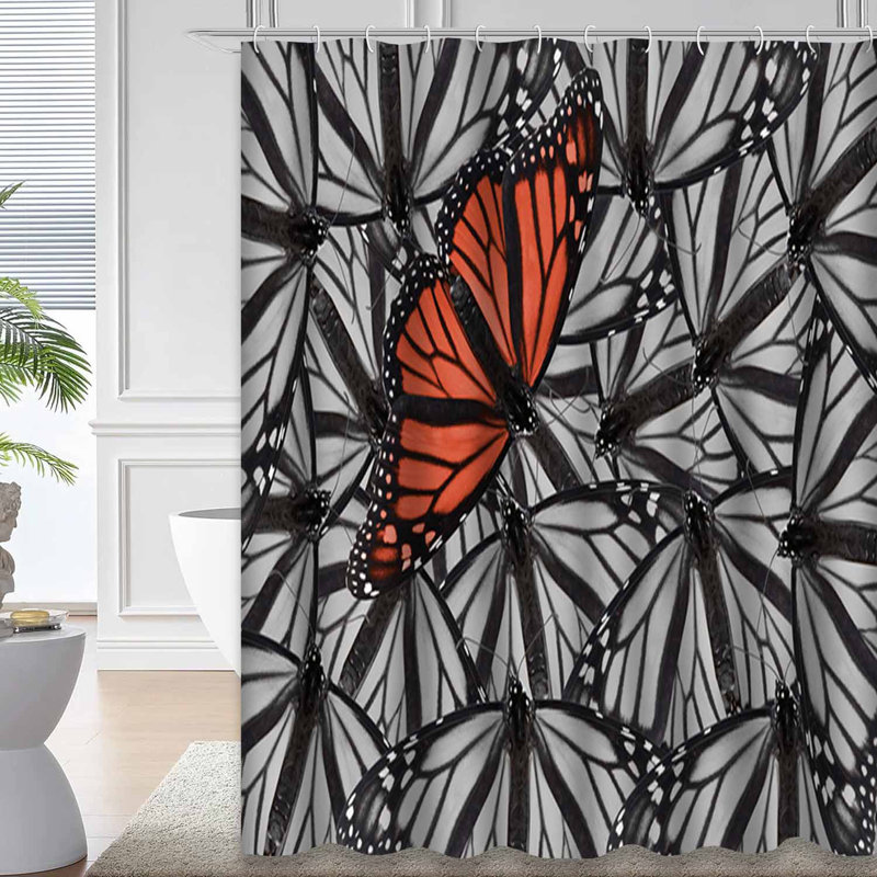 Rideau de douche Butterfly, 72" L x 72" W