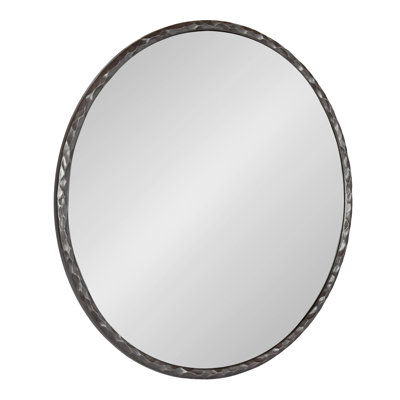 Round Textured Wall Mirror