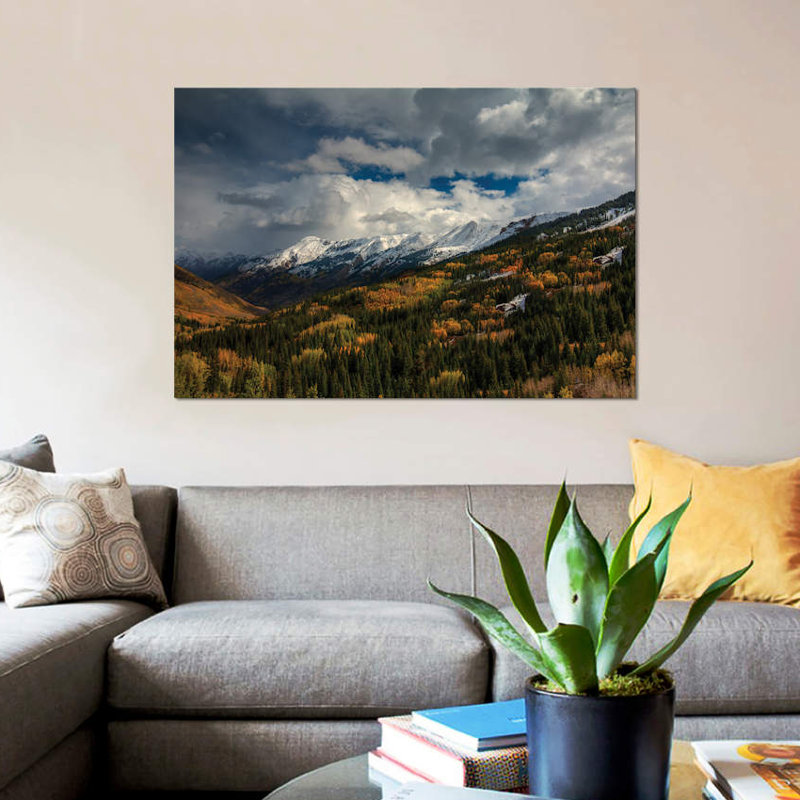 « storm over red mountain pass » par bill sherrell, reproduction d’impression sur toile tendue, H 18 po x l 26 po x P 1,5 po