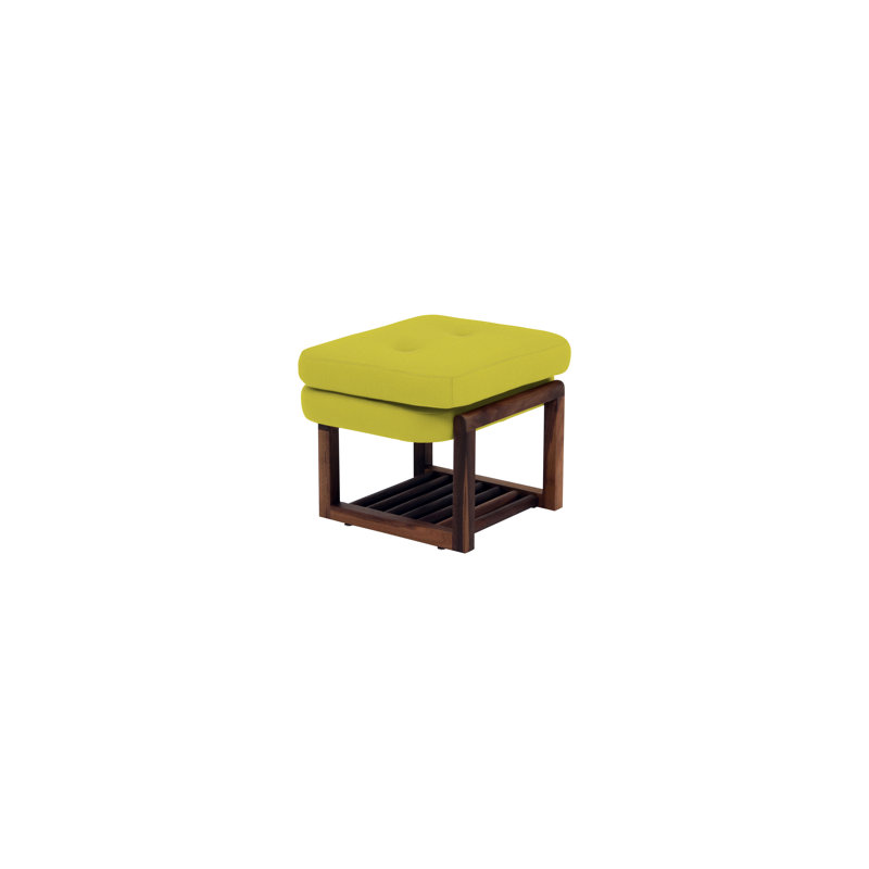 Melinda Solid Wood Tufted Bench, 18" H x 30" W x 22" D, Volt