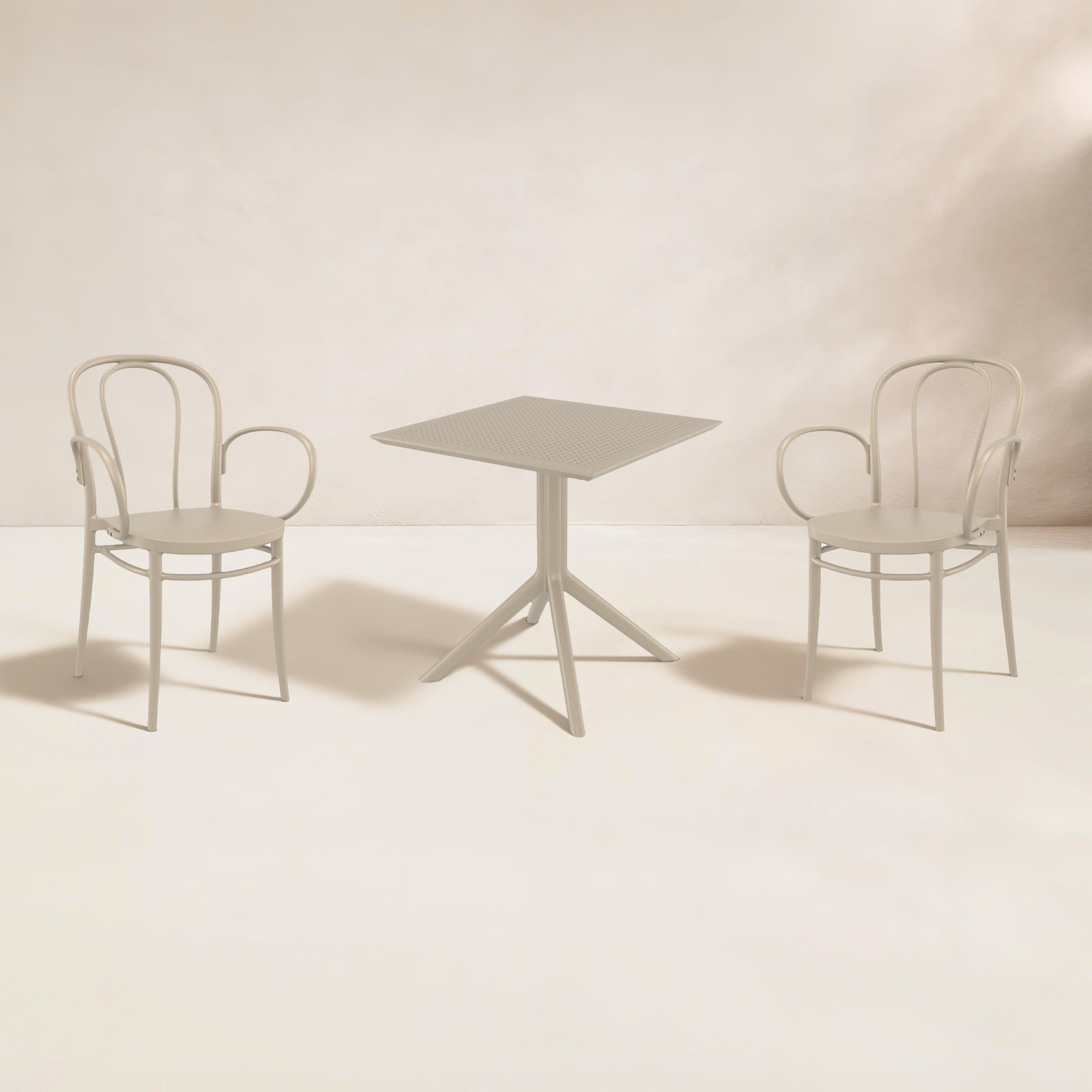 Farrah 28" Patio Bistro Set, Taupe