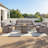 Alvina 5-Piece All Weather Outdoor Wicker Patio Conversation Set With Square Fire Pit Table, Swivel Gliders And Side Table-436450001-436450000-436450005