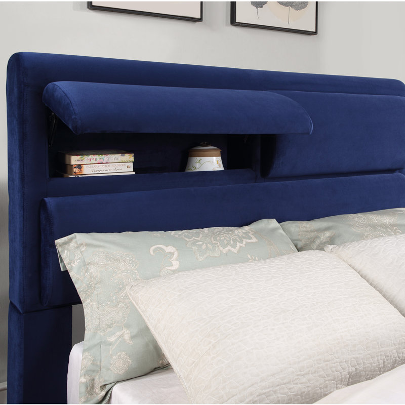 Demicah Upholstered Standard Bed, Full, Gray