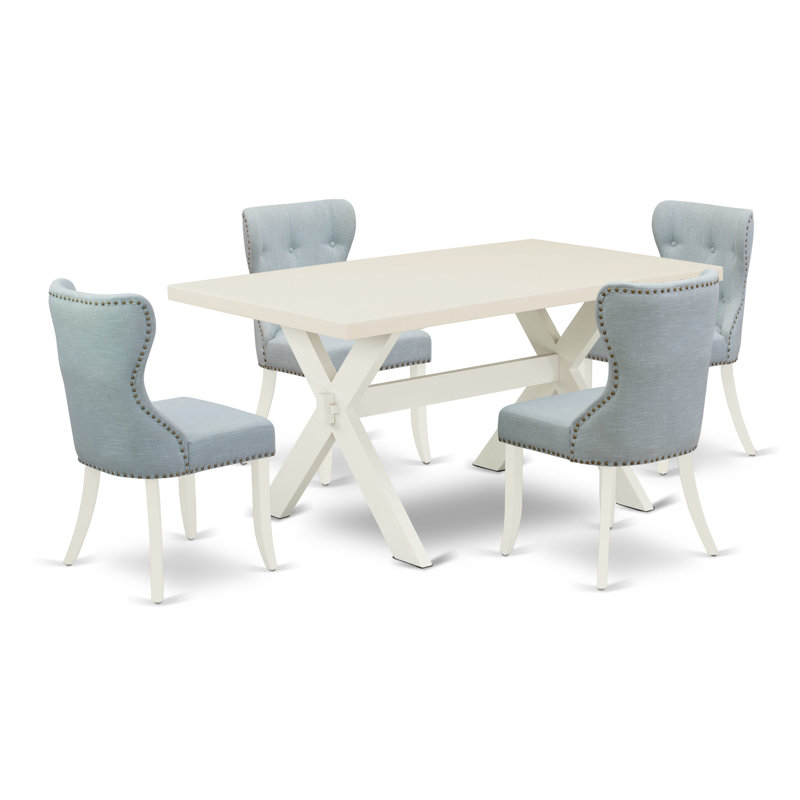4 - Person Solid Wood Solid Wood Top Trestle Dining Set