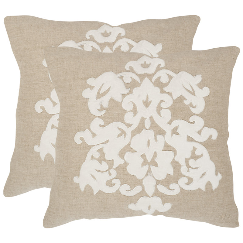 Margie Cotton Throw Pillow, 22" H x 22" W x 2.5" D