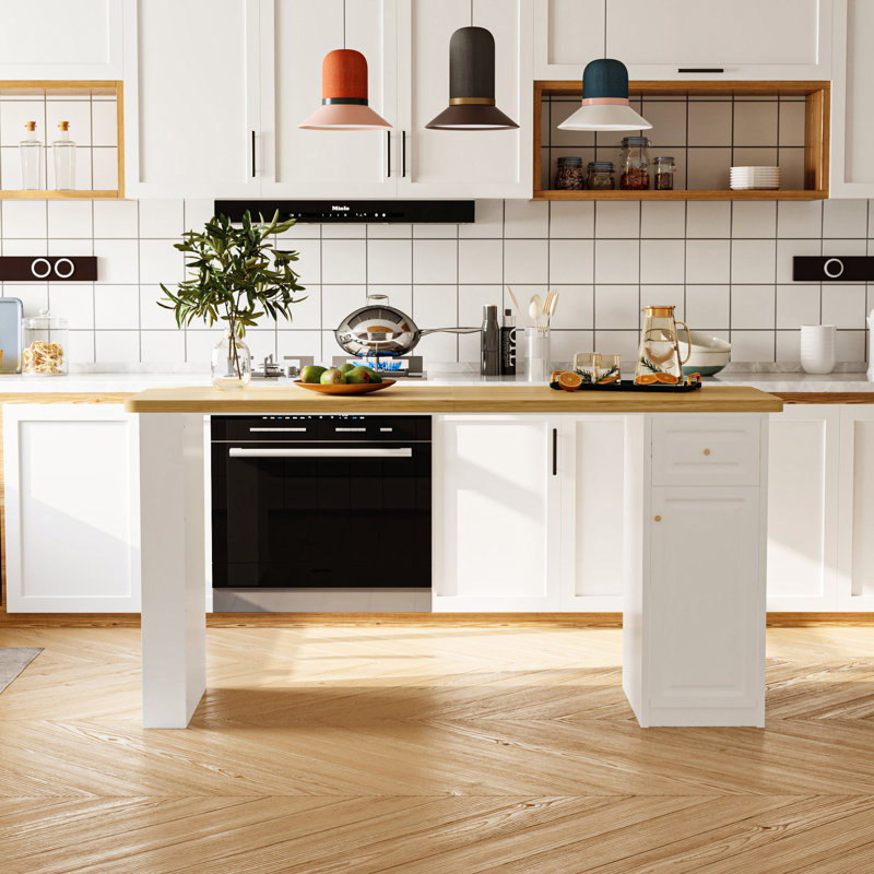 Kitchen Island With Storage Cabinet, Drawers