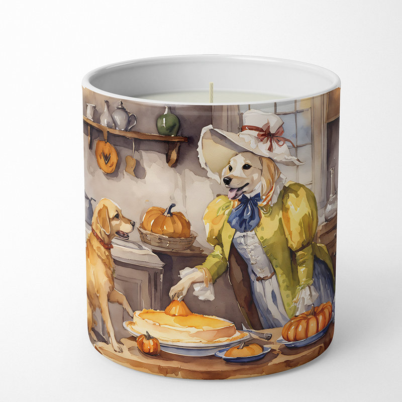 Bougie parfumée Pumpkin Pie avec support en céramique
