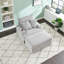 Ensemble de fauteuil et de repose-pieds rembourrés de 39 po avec repose-pieds et canapé en velours côtelé-324137402