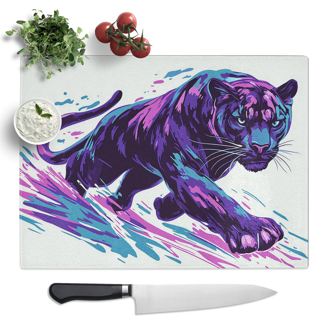 Panther  Glass Chopping Board