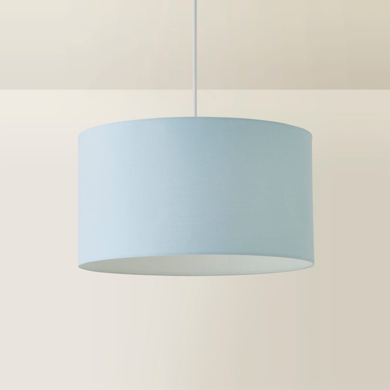 Drum Lamp Shade ( Slip-On ), 25cm H x 45cm W x 45cm D, Blue