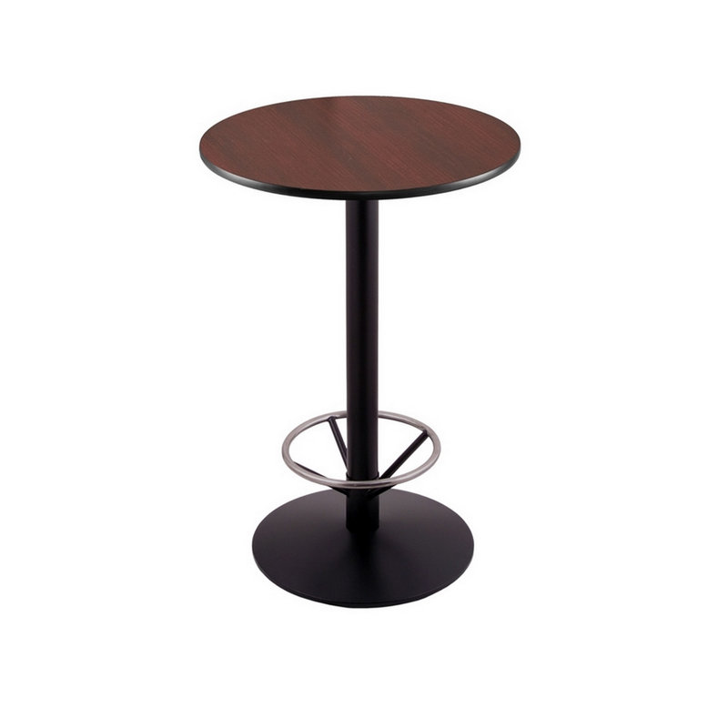 Counter Height Pedestal Table with Foot Ring, 24"