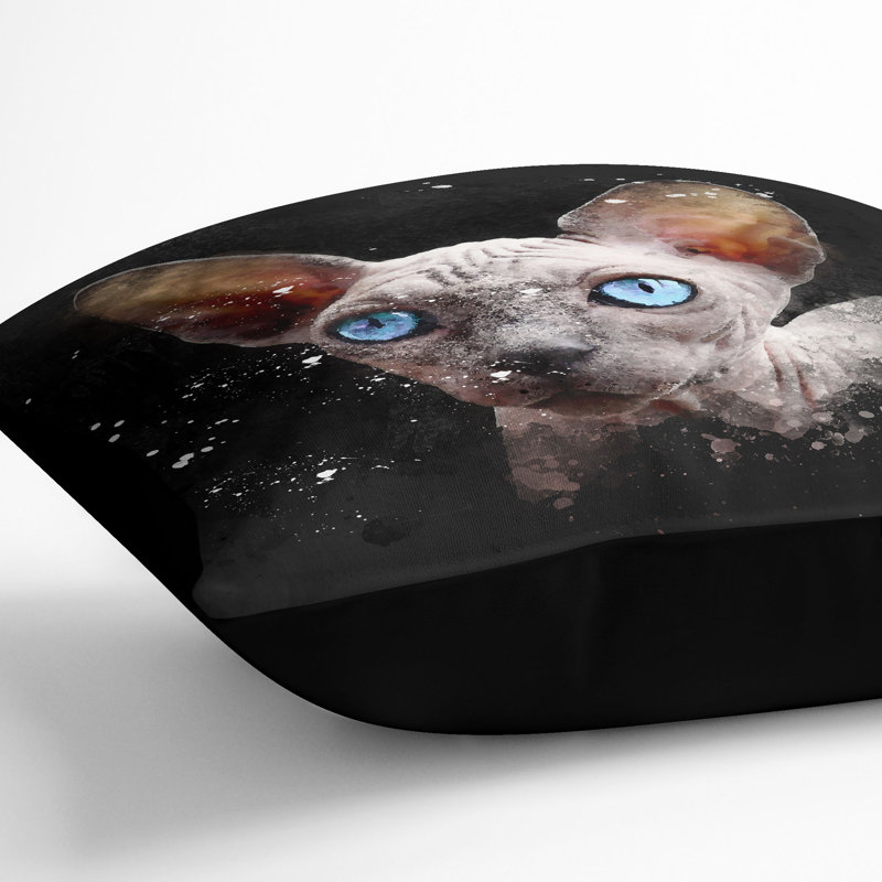 Square Throw Cushion, Black, 55cm H x 55cm W x 20cm D