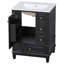 Meuble-lavabo autoportant de 24 po avec lavabo, tiroirs et tablettes en céramique Hutton-232024924