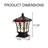 17.3"H Black Solar Powered Integrated Outdoor Pier Mount Light