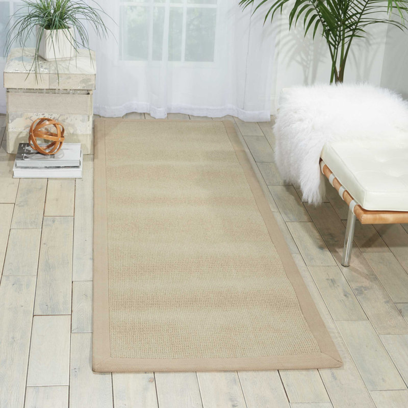 Tapis beige en laine touffeté à la machine Mikiah, Rectangle 5 pi x 8 pi