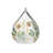Shades of Green LED Table Decor Glass Teardrop, Set of 2