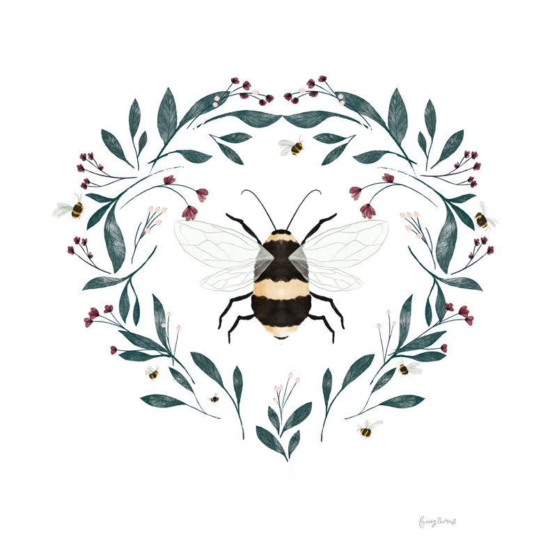 Bees - Wrapped Canvas Print, 30cm H x 30cm W