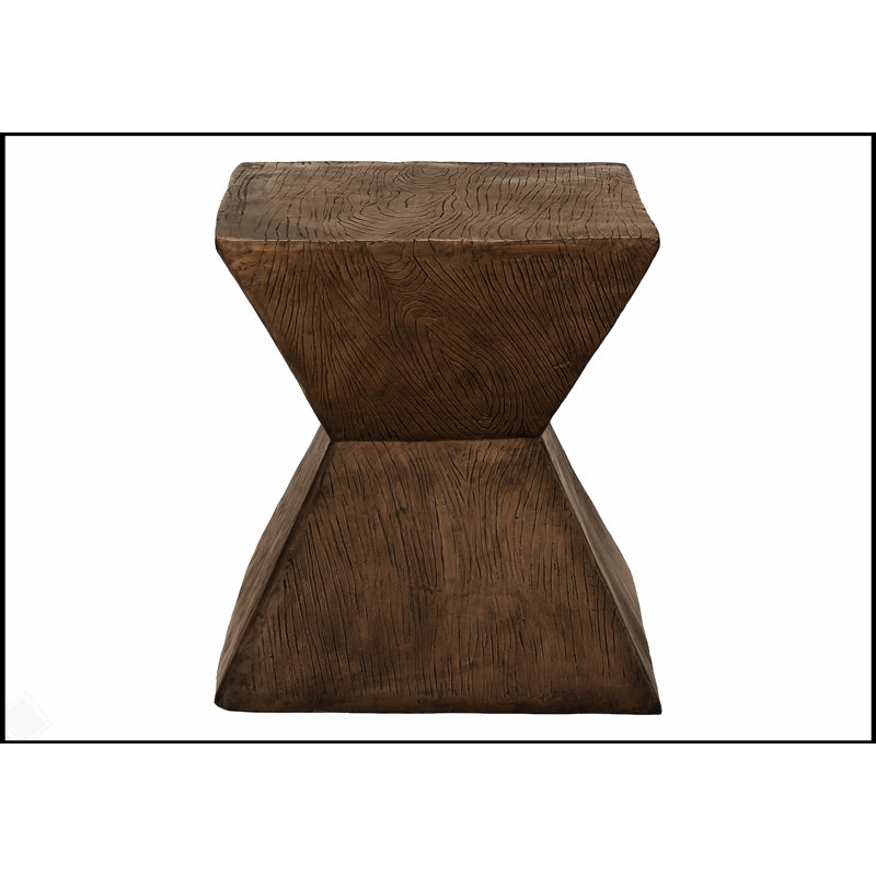 Table d'appoint contemporaine en noyer, haute de 25 pouces, résistante aux intempéries, polyvalente pour une utilisation intérieure et extérieure, pour le salon et la chambre à coucher